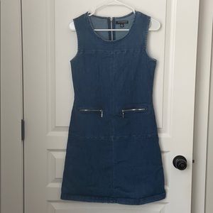 Sharagano denim sleeveless dress